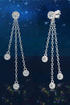 1.2 Carat Moissanite Layered Chain Earrings Silver One Size Moissanite - Tophatter Daily Deals