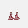 PU Leather Iron Hook Heart Earrings Earrings - Tophatter Daily Deals