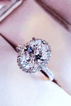 2 Carat Moissanite Platinum-Plated Ring Moissanite - Tophatter Daily Deals