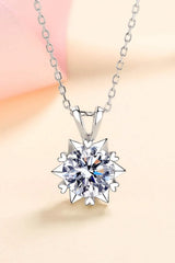 Learning To Love 925 Sterling Silver Moissanite Pendant Necklace Moissanite - Tophatter Daily Deals