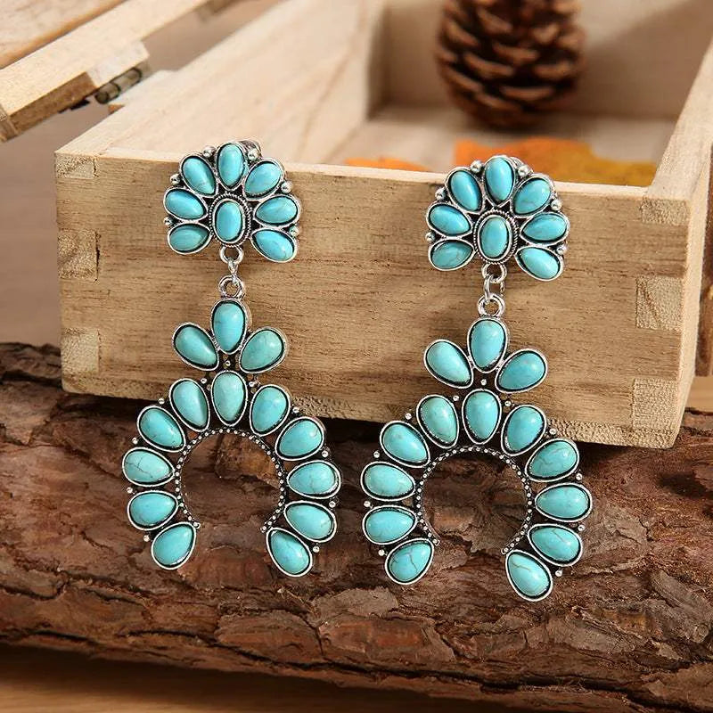 Artificial Turquoise Drop Earrings Earrings - Tophatter Daily Deals