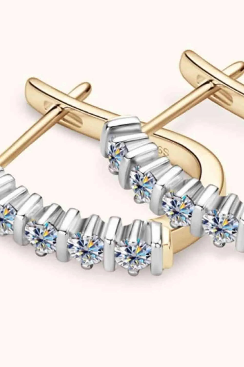 Moissanite 925 Sterling Silver Earrings Moissanite - Tophatter Daily Deals