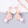 Synthetic Pearl Alloy Rabbit Dangle Earrings Earrings - Tophatter Daily Deals