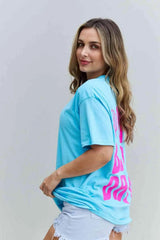 Sweet Claire "More Beach Days" Oversized Graphic T-Shirt Women's T-Shirts - Tophatter Daily Deals