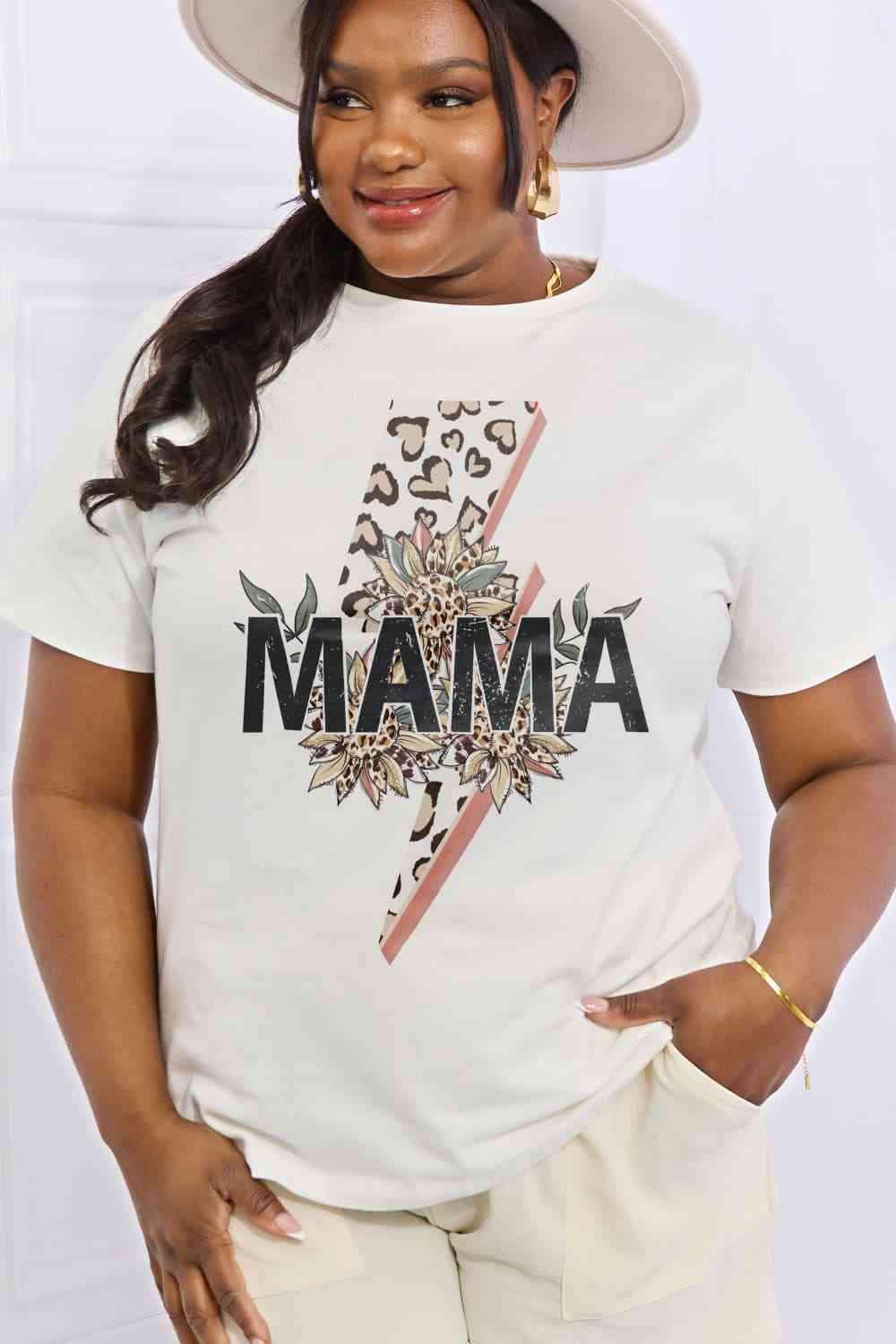 Simply Love Full Size MAMA Graphic Cotton Tee Women's T-Shirts - Tophatter Daily Deals