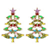 Christmas Tree Rhinestone Alloy Earrings Gum Leaf One Size Earrings - Tophatter Daily Deals