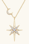 Moissanite 925 Sterling Silver Necklace Gold One Size Moissanite - Tophatter Daily Deals