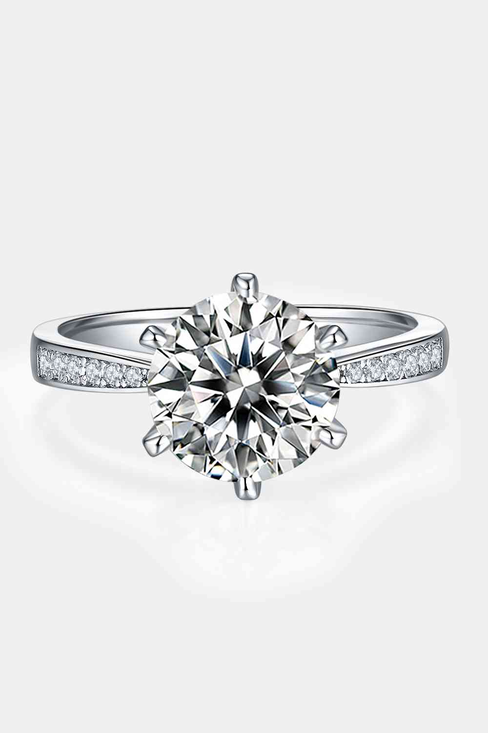 3 Carat Moissanite Side Stone Ring - Shop Tophatter Deals, Electronics, Fashion, Jewelry, Health, Beauty, Home Decor, Free Shipping