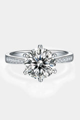 3 Carat Moissanite Side Stone Ring Moissanite - Tophatter Daily Deals