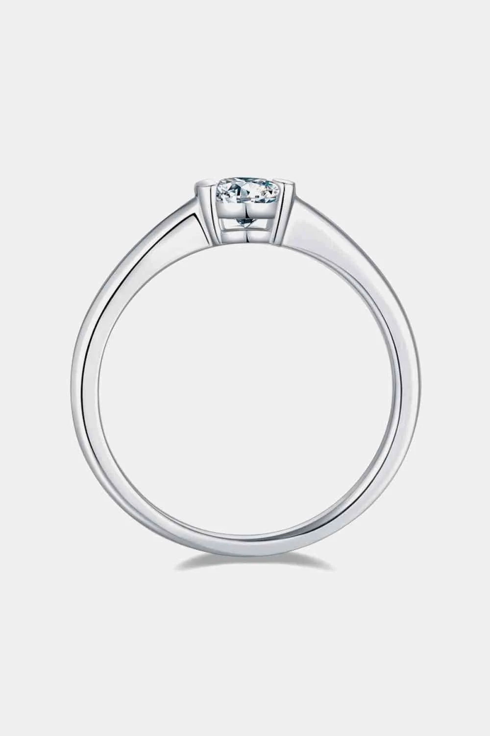 Moissanite 925 Sterling Silver Solitaire Ring Moissanite - Tophatter Daily Deals