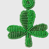 Stainless Steel Beaded Leaf Dangle Earrings Earrings - Tophatter Daily Deals