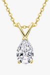 1.5 Carat Moissanite Pendant 925 Sterling Silver Necklace Gold One Size Moissanite - Tophatter Daily Deals