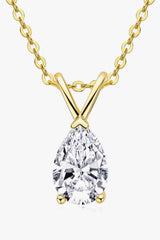 1.5 Carat Moissanite Pendant 925 Sterling Silver Necklace Gold One Size Moissanite - Tophatter Daily Deals