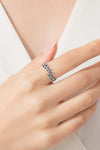 925 Sterling Silver Leaf Shape Artificial Turquoise Bypass Ring Rings - Tophatter Daily Deals