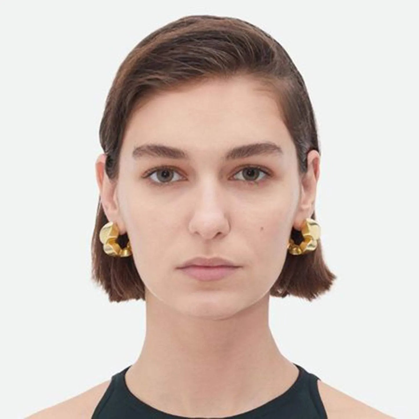 18K Gold-Plated Stainless Steel C-Hoop Earrings Earrings - Tophatter Daily Deals
