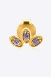 Inlaid 925 Sterling Silver Stud Earrings Earrings - Tophatter Daily Deals
