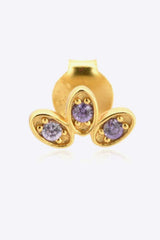 Inlaid 925 Sterling Silver Stud Earrings Earrings - Tophatter Daily Deals