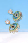 Evil Eye Shape Rhinestone Zinc Alloy Synthetic Dangle Earrings Earrings - Tophatter Daily Deals