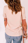 SUMMER Cuffed Round Neck Tee Women's T-Shirts - Tophatter Daily Deals