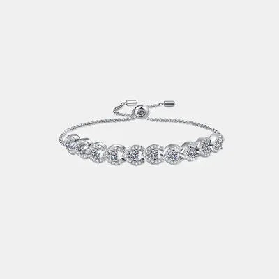 1 Carat Moissanite 925 Sterling Silver Bracelet Silver One Size Moissanite - Tophatter Daily Deals