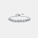 1 Carat Moissanite 925 Sterling Silver Bracelet Silver One Size Moissanite - Tophatter Daily Deals