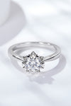 925 Sterling Silver Solitaire Moissanite Ring Moissanite - Tophatter Daily Deals