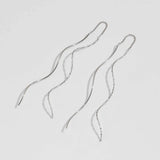 925 Sterling Silver Threader Earrings Earrings - Tophatter Daily Deals