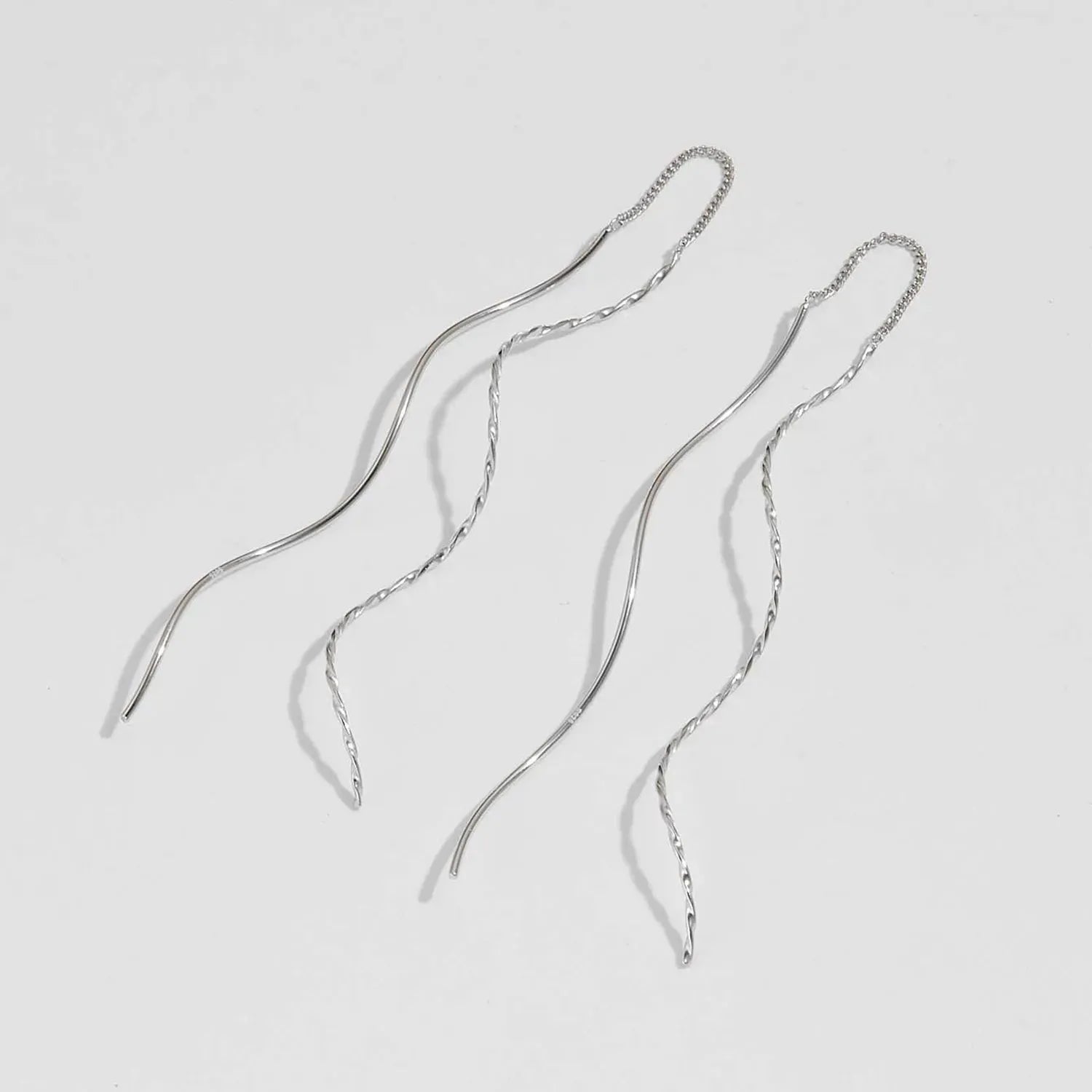 925 Sterling Silver Threader Earrings Earrings - Tophatter Daily Deals