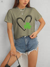 Heart Lucky Clover Short Sleeve T-Shirt Women's T-Shirts - Tophatter Daily Deals