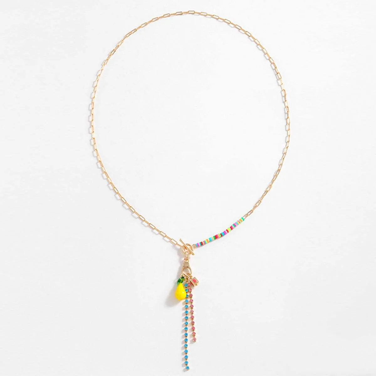Gold-Plated Soft Ceramic Pendant Necklace Necklaces - Tophatter Daily Deals