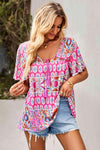 Bohemian Tied Flutter Sleeve Blouse Blouses - Tophatter Daily Deals