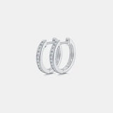Moissanite 925 Sterling Silver Huggie Earrings Moissanite - Tophatter Daily Deals