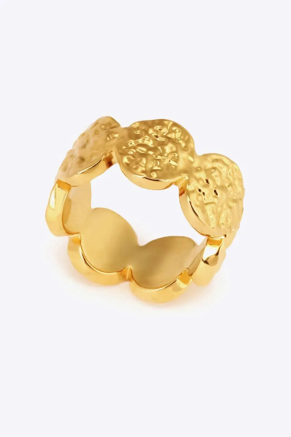 Hammered Copper Ring Gold 7 Rings - Tophatter Daily Deals