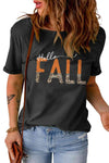 HELLO FALL Graphic Tee Women's T-Shirts - Tophatter Daily Deals