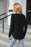 Round Neck Long Sleeve T-Shirt Women's T-Shirts - Tophatter Daily Deals