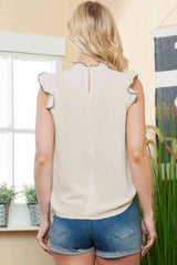 Mock Neck Cap Sleeve Blouse Blouses - Tophatter Daily Deals