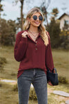 Collared Neck Long Sleeve Blouse Blouses - Tophatter Daily Deals