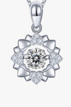 Moissanite Flower Shape Pendant Necklace Moissanite - Tophatter Daily Deals