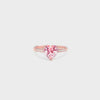 Heart Zircon 925 Sterling Silver Ring Rose Gold Rings - Tophatter Daily Deals