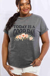 Simply Love Full Size TODAY IS A GOOD DAY Graphic Cotton Tee Women's T-Shirts - Tophatter Daily Deals