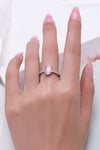 925 Sterling Silver Oval Shape Cat's Eye Stone Ring Rings - Tophatter Daily Deals