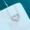 Moissanite 925 Sterling Silver Heart Shape Necklace Moissanite - Tophatter Daily Deals