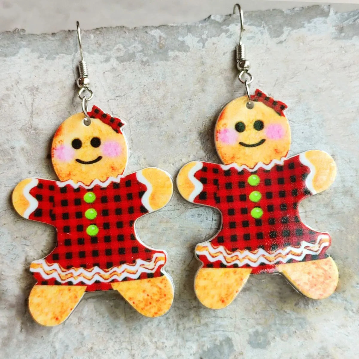 Christmas Themed Acrylic Dangle Earrings Style H One Size Earrings - Tophatter Daily Deals