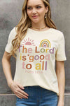 Simply Love Full Size THE LORD IS GOOD TO ALL PSALM 145:9 Graphic Cotton Tee Women's T-Shirts - Tophatter Daily Deals