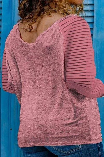 Plus Size Santa Graphic Striped Long Sleeve T-Shirt Women's T-Shirts - Tophatter Daily Deals