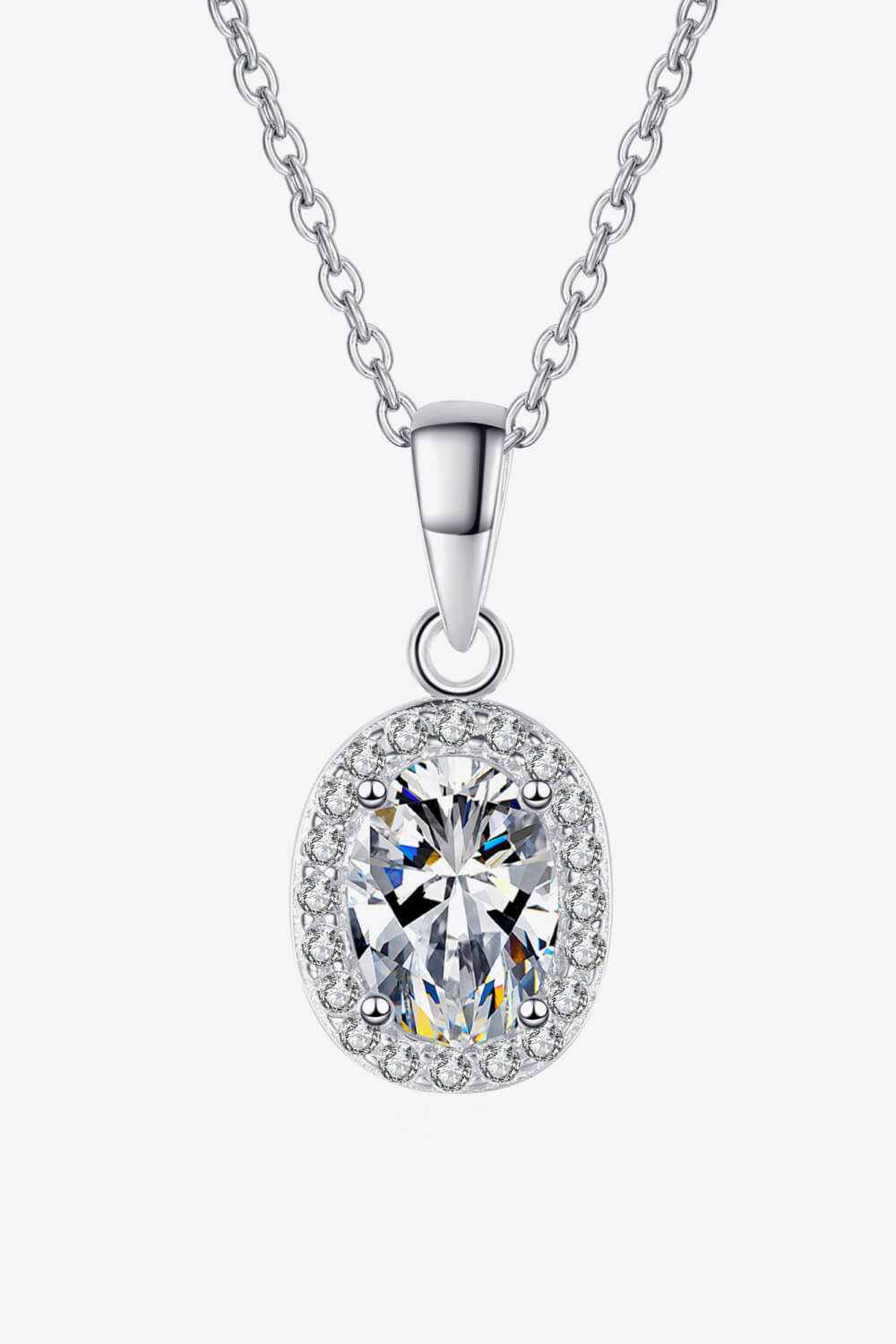 Be The One 1 Carat Moissanite Pendant Necklace Moissanite - Tophatter Daily Deals