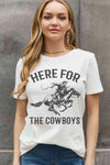 Simply Love Simply Love Full Size HERE FOR THE COWBOYS Graphic Cotton Tee - Tophatter Daily Deals