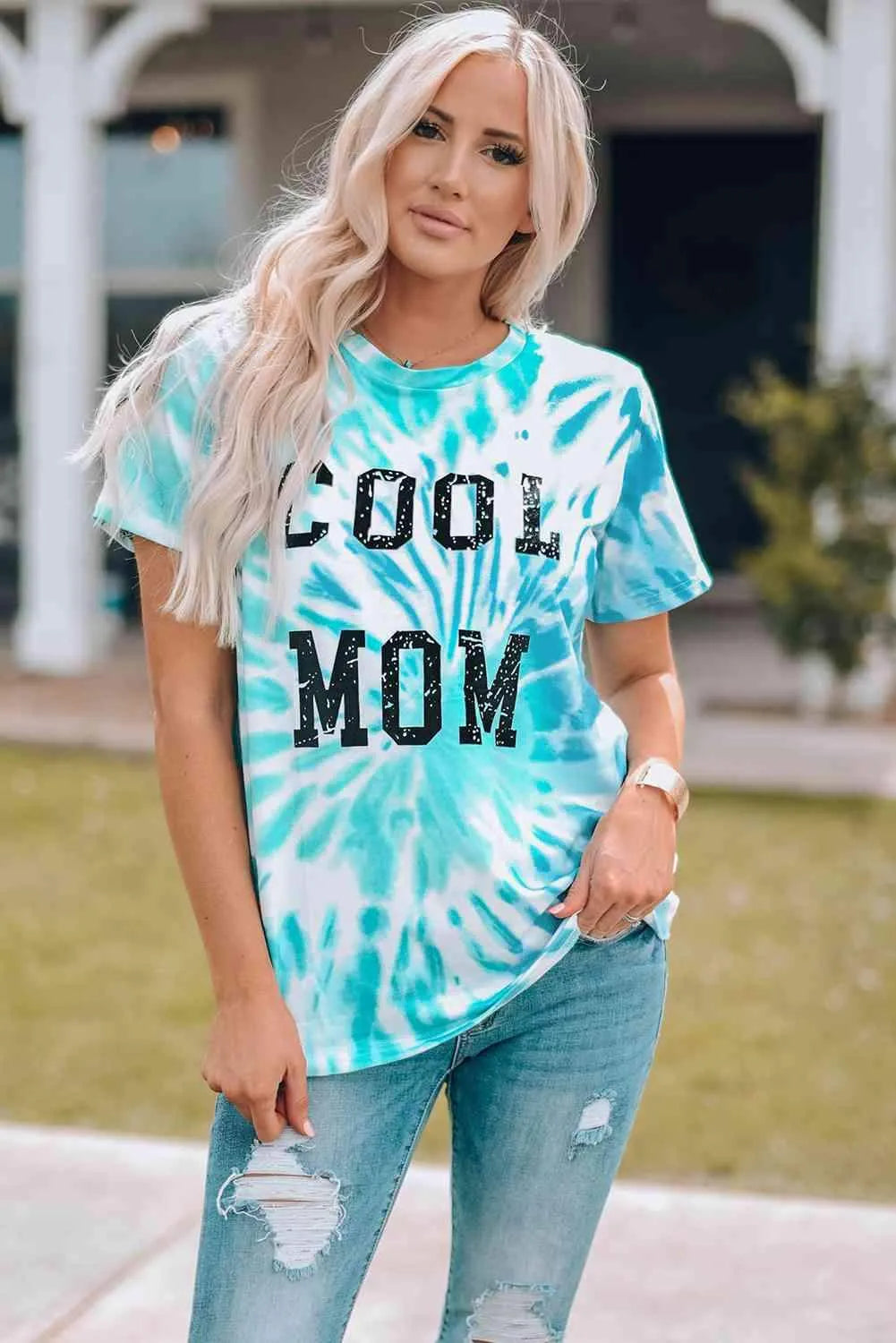 Tie-Dye COOL MOM Tee Shirt Women's T-Shirts - Tophatter Daily Deals