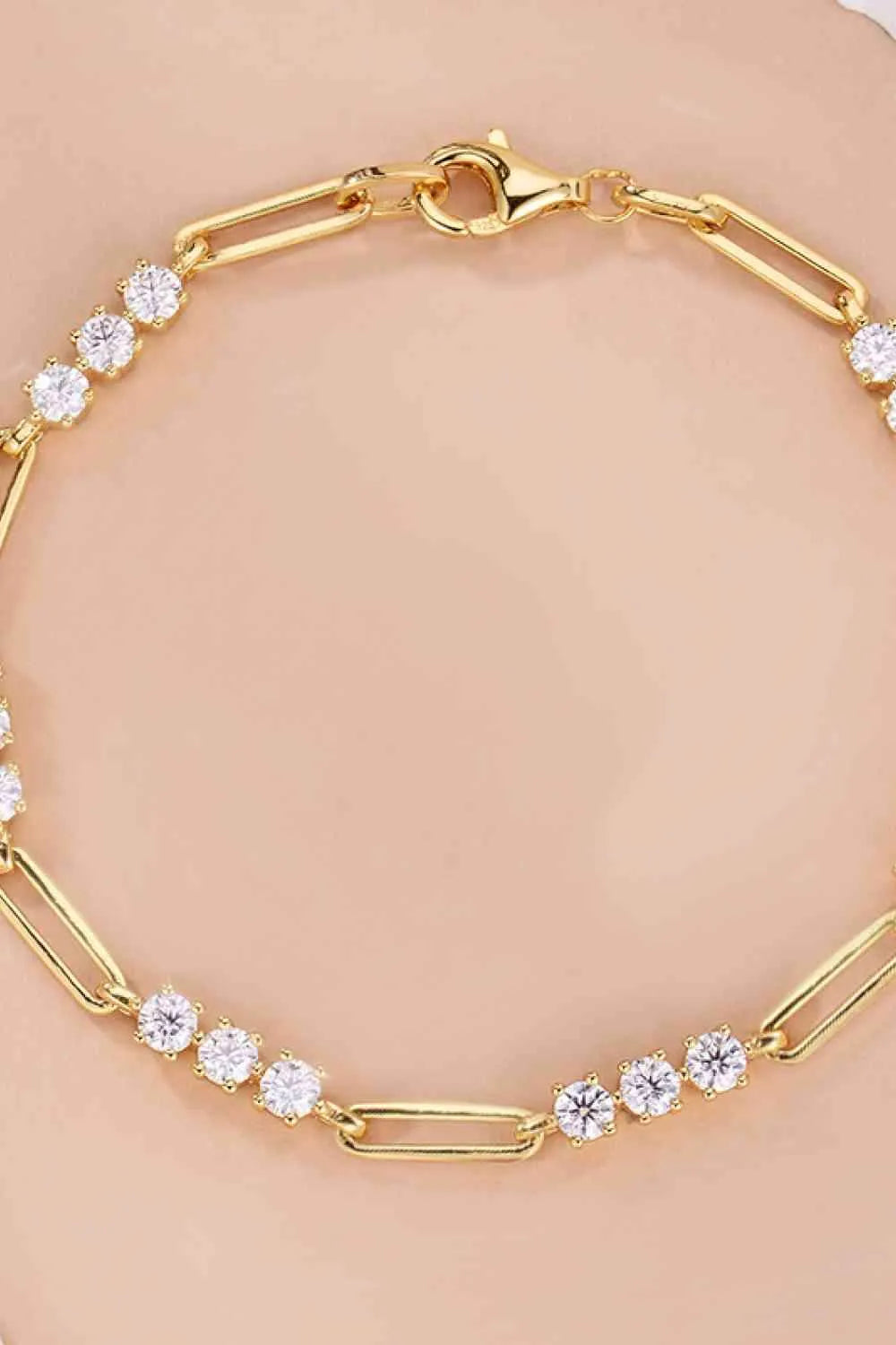 1.8 Carat Moissanite 925 Sterling Silver Bracelet Moissanite - Tophatter Daily Deals