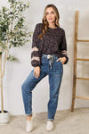 Jade By Jane Full Size Leopard Lace Detail Blouse Blouses - Tophatter Daily Deals